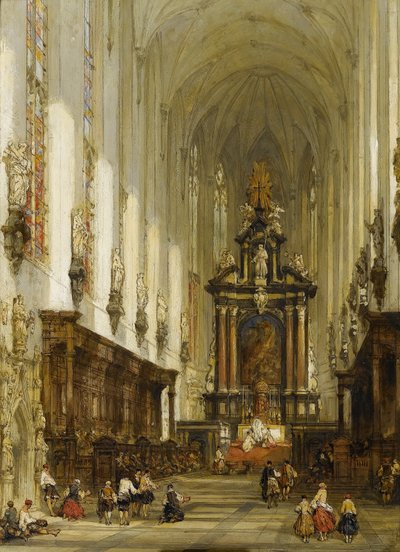 Antwerpenin Pyhän Paavalin kirkon sisätilat tekijältä David Roberts