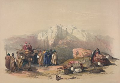 Aaronin hauta teoksesta "Pyhä maa", kaiverrus Louis Haghe (1806-85) tekijältä David Roberts