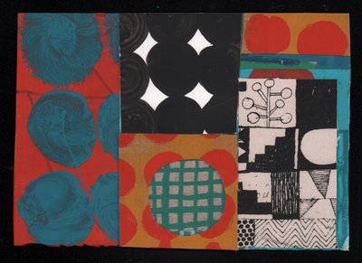 Atomic Constellation, 2023 (maali ja kollaasi) tekijältä David Shillinglaw
