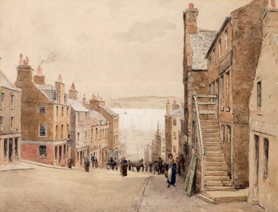 Hilltown Ann Streetiltä, Dundee Looking South (akvarelli) tekijältä David Small