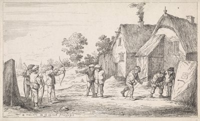 jousimiehet Ulkoilma-genrekohtaukset (sarjan nimi) tekijältä David Teniers (II)