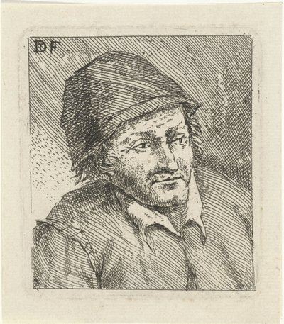 Oikealla hattuneen miehen rintakuva tekijältä David Teniers (II)