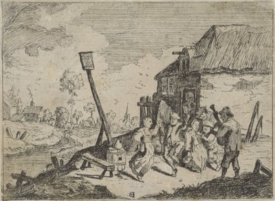 Tanssivia talonpoikia majatalossa tekijältä David Teniers (II)