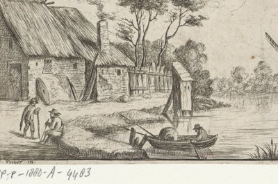 Maisema maatilalla ja vedellä tekijältä David Teniers (II)