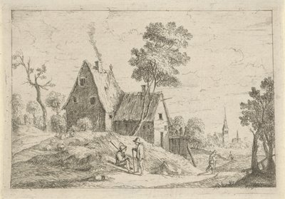 Maisema talon kanssa tekijältä David Teniers (II)