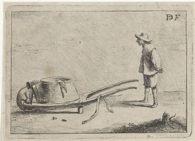 Mies kottikärryissä tekijältä David Teniers (II)