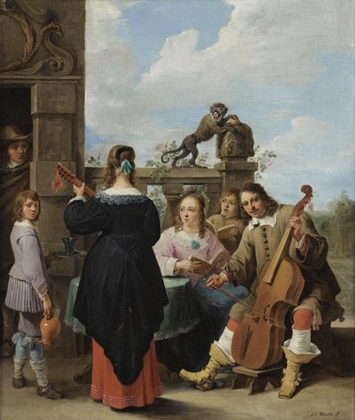 Perhekonsertti terassilla tekijältä David Teniers the Younger