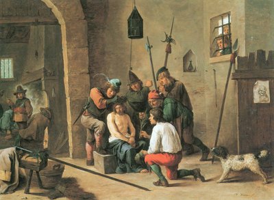 hollantilainen: orjantappuroiden kruunu Man of Sorrows tekijältä David Teniers the Younger