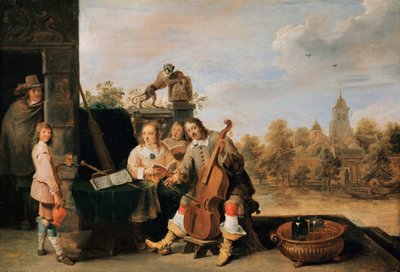 Omakuva perheen kanssa, c. 1645 tekijältä David Teniers the Younger