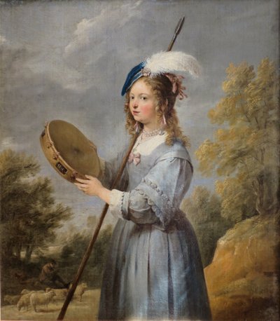 Paimentolaisnainen tekijältä David Teniers the Younger
