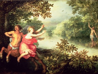 Hercules, Deianeira ja kentauri Nessus, 1612 (paneeli) tekijältä David Vinckboons