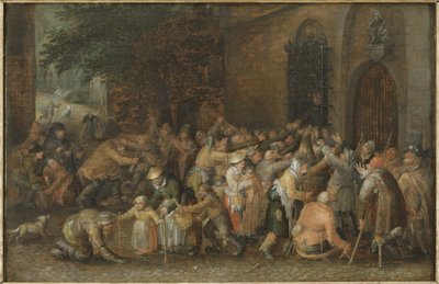 Almujen jakaminen, n. 1610 tekijältä David Vinckeboons