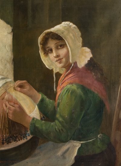 Nuoren naisen pitsinteko, 1800-luvun loppu - 1900-luvun alku tekijältä David W. Haddon