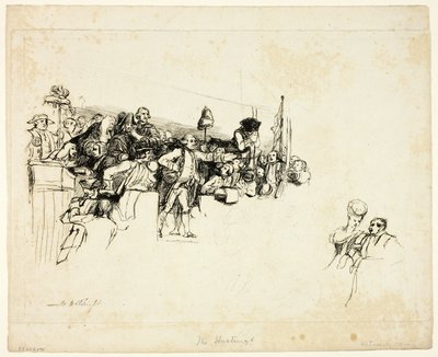 Charles James Fox Covent Gardenissa järjestettävissä tilaisuuksissa tekijältä David Wilkie