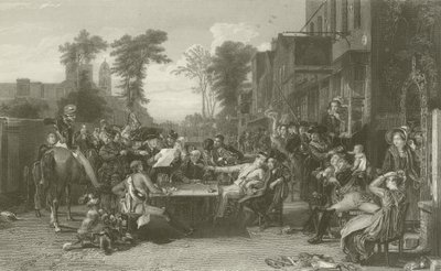Chelsean eläkeläiset lukevat Waterloon taistelun lehteä tekijältä David Wilkie