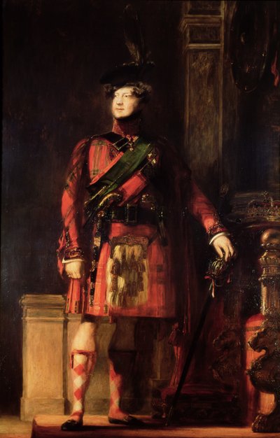 George IV (1762-1830) Highland Dressissä, 1830 tekijältä David Wilkie