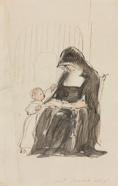Nunna lukee lapselle tekijältä David Wilkie