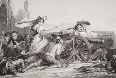 Saragossan puolustus, 1808, teoksesta `Illustrations of English and Scottish History