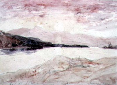 Loch Aline, Argyllshire: Näkymä pohjoisesta Mullin saarelle (wc paperilla) tekijältä David Young Cameron