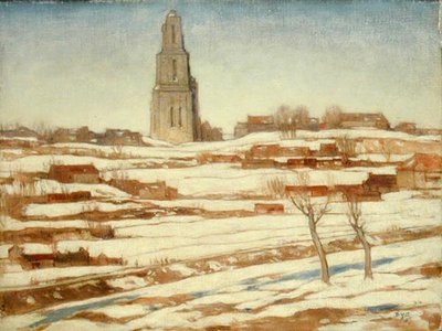 Mount St. Eloi, talvi (öljy kankaalle) tekijältä David Young Cameron