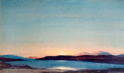 Sundown, Loch Rannoch, 1923. finlandès tekijältä David Young Cameron