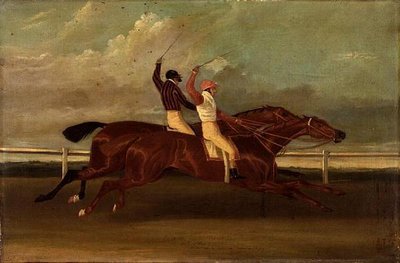 "Actaeon beating Memnon", suuressa tilauskukkarossa Yorkissa, elokuu 1826 tekijältä David of York Dalby