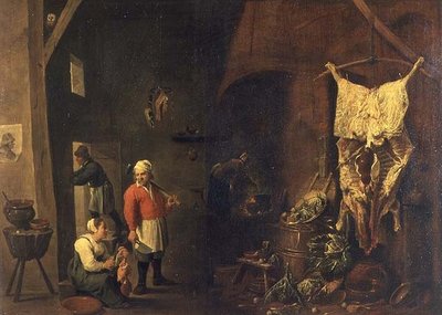 Maalaistalon sisätilat, noin 1640 (öljy kankaalle) tekijältä David the Elder Teniers