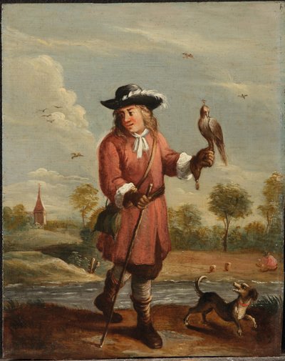 Allegoria neljästä elementistä: ilma (öljy paneelissa) tekijältä David the Younger (follower of) Teniers