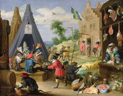 Apinoiden leiri tekijältä David Teniers the Younger