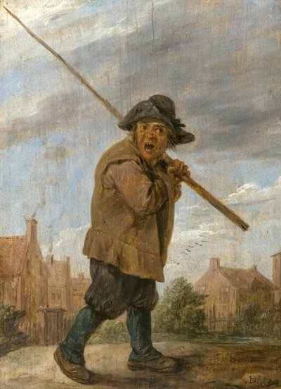 Talonpoika kantaa sauvaa tekijältä David Teniers the Younger