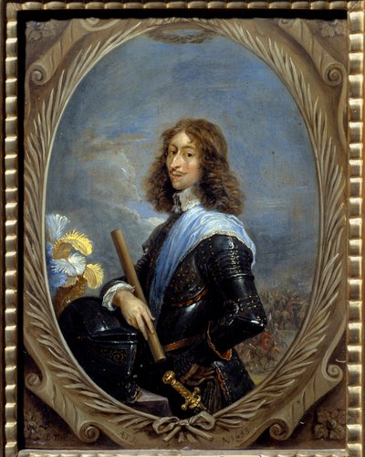 Louis de Bourbonin, Conden neljännen prinssin dit le grand Conden (Bourbon-Conde) muotokuva (1621-1686) David Teniers II Le Jeunen (1610-1690) maalaus 1653 Su. 0,22 x 0,16 m Chantilly, Musee Conde tekijältä David Teniers the Younger