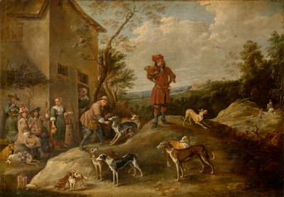 Lepäävät metsästäjät (öljy) tekijältä David the Younger Teniers