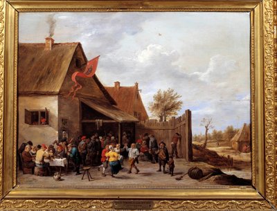 Messut David Teniersin II nuoren (1610-1690) maalaus 1600-luvun su. 0,43x0,58 m Montpellier, Musee Fabre tekijältä David Teniers the Younger