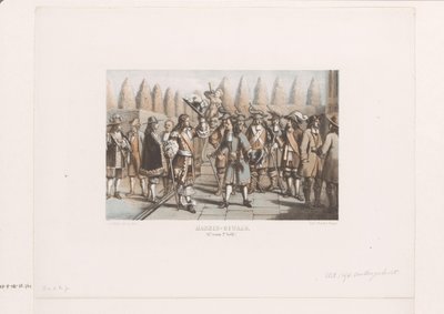 Aatelisten välinen tapaaminen Miesten kaapu (1600-luku, 2. puolisko) (nimi esineessä) tekijältä David van der Kellen