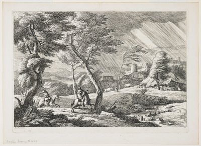 Taulu VII, maisemakuvasarjasta, 1743. tekijältä Davide Antonio Fossati