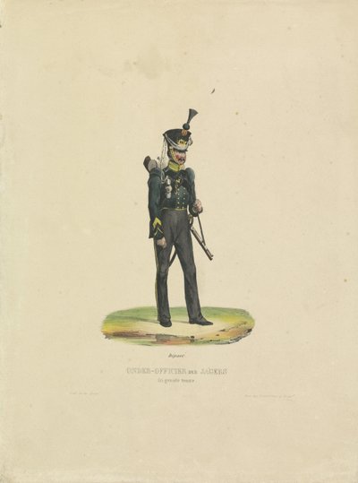 Hunter upeassa univormussa, 1820-1825 Aliupsia upeassa univormussa (nimi esineessä) tekijältä De la Cour
