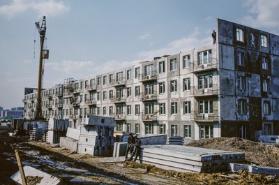 Neuvostoliitto, Bratsk, Irkutsk, Rakenteilla olevat uudet asunnot työläisiä varten tekijältä Dean Conger