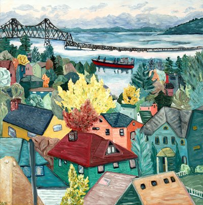 Astoria-näkymä, 2015 (akryyli kankaalle) tekijältä Deborah Eve Alastra