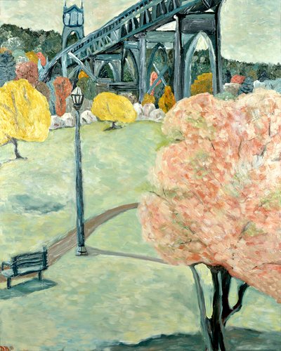 Cathedral Park, 2019 (akryyli kankaalle) tekijältä Deborah Eve Alastra