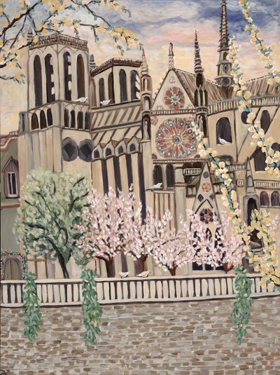 Notre Dame Doves, 2018 (akryyli kankaalle) tekijältä Deborah Eve Alastra