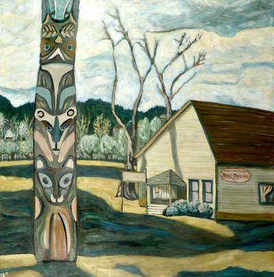Oaks Totem, 2019 (akryyli kankaalle) tekijältä Deborah Eve Alastra