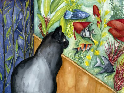Tobyn kala, 2002 (akvarelli) tekijältä Deborah Eve Alastra