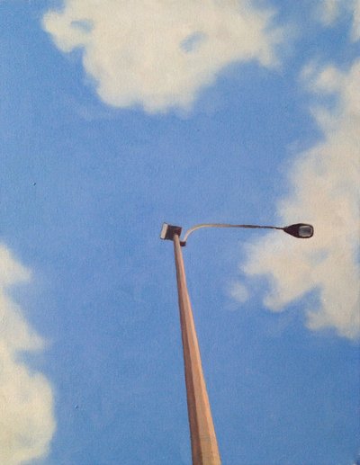 Brooklyn Street Lamp, 2012 (öljy kankaalle) tekijältä Deborah Stevenson