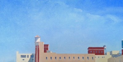 Brooklyn View Across Washington Street, 2012 (öljy kankaalle) tekijältä Deborah Stevenson