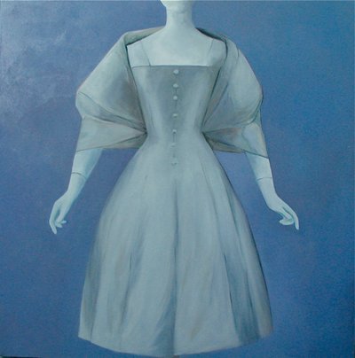 Hopeinen mekko, 2004 (öljy kankaalle) tekijältä Deborah Stevenson