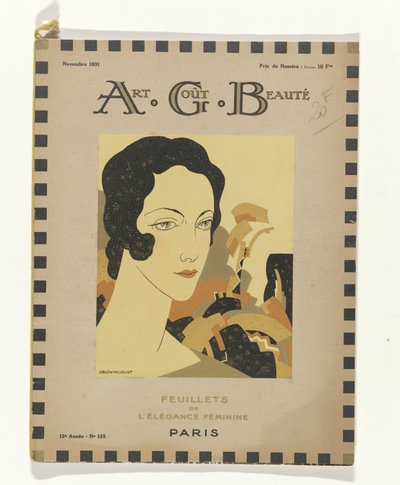 Taide - Maku - Kauneus, Esitteet naisellisesta eleganssista, marraskuu 1931, nro 135, 12. vuosi (otsikko esineessä) tekijältä Delovincourt