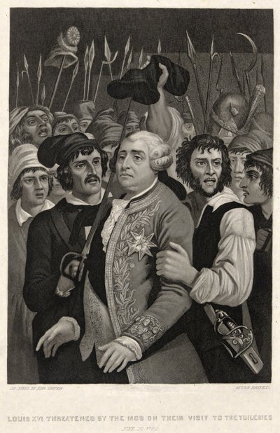 Ludvig XVI, jota väkijoukko uhkasi vierailullaan Tuileries