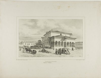 Pyhän Yrjön kirkko, Bukarest, Valakia, 13. heinäkuuta 1837. tekijältä Denis Auguste Marie Raffet
