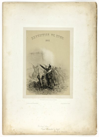 Retkikunta Roomaan, 1849: Vastaanottosi ei ole kohtelias eikä poliittinen, Souvenirs d’Italie: Expédition de Rome tekijältä Denis Auguste Marie Raffet