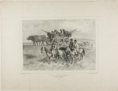 Unkarin mustalaisperhe, Moldavia, 19. heinäkuuta 1837. tekijältä Denis Auguste Marie Raffet